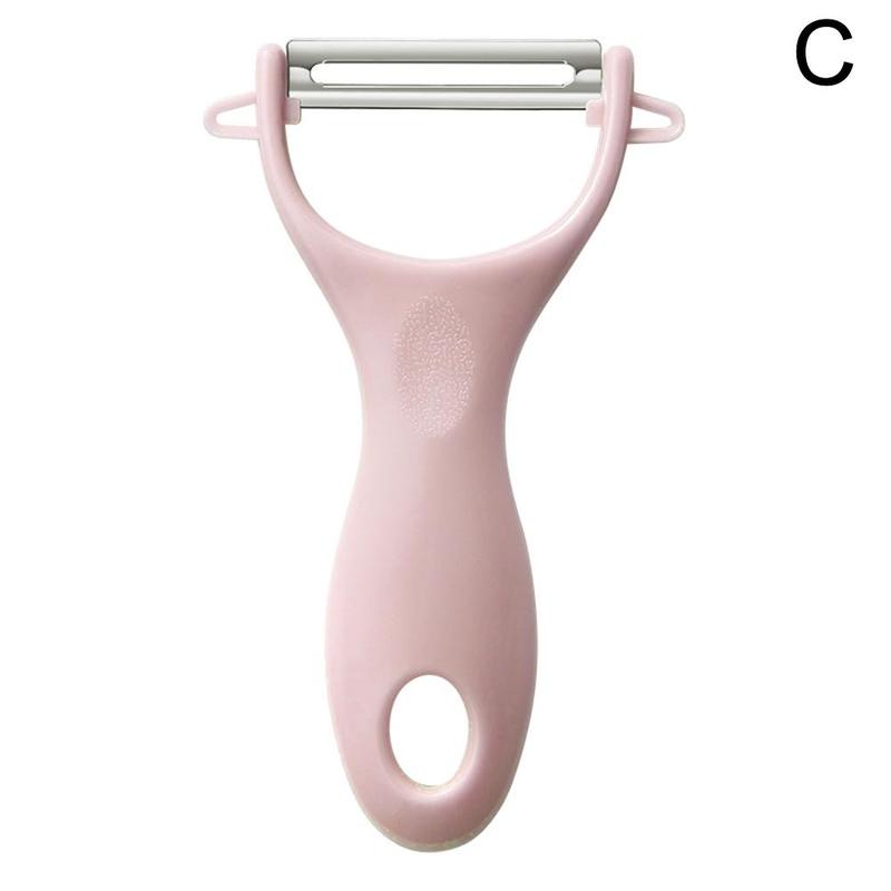Steel Fruit Peeler Potato Apple Peeler Fruit Vegetable Knife Fruit Tool Kitchen Gadgets Home Supplies Accessories: One-size pink