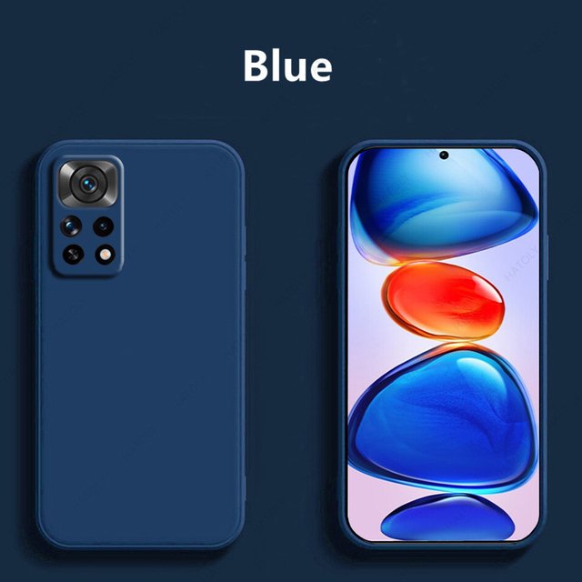 Coque souple en silicone liquide pour Xiaomi Redmi Note 12 Pro, coque Capa, housse, 4G: Bleu