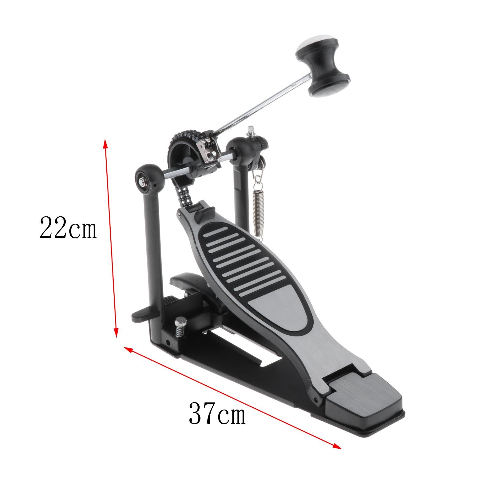 Metal Kick Single Bass Drum Pedal Dual Chain Drive Foot Pedal Percussion Kit Mute Pedals