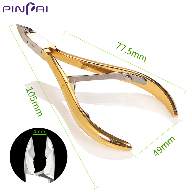 Pinpai Stainless Steel Nail Cuticle Scissor AAA HL 501 Gold Cuticle Nippers Manicure Remover Vietnamese Cutter Tool