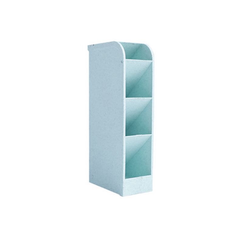 Kawaii Large Capacity Desktop Pen Holder Pencil Makeup Storage Box Organizer Stand Case School Office Supplies: Blue