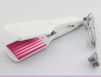Plancha de pelo de hierro corrugado, herramienta de peinado de onda plana, corrugación electrónica: Marfíl