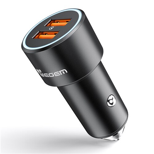 TIEGEM 36 W Auto Ladegerät Dual USB Quick Charge 3,0 Handy Auto-Ladegerät Adapter Schnell Ladegerät für Samsung s8 S9 Huawei P20: Black