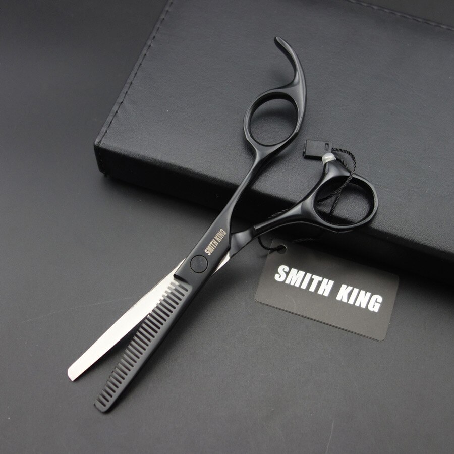Kit de tesouras, tesouras e pente de cabelo profissionais de 5.5 polegadas., kit de lâminas, cortes e desbastes de alta qualidade.: Thinning with Bag
