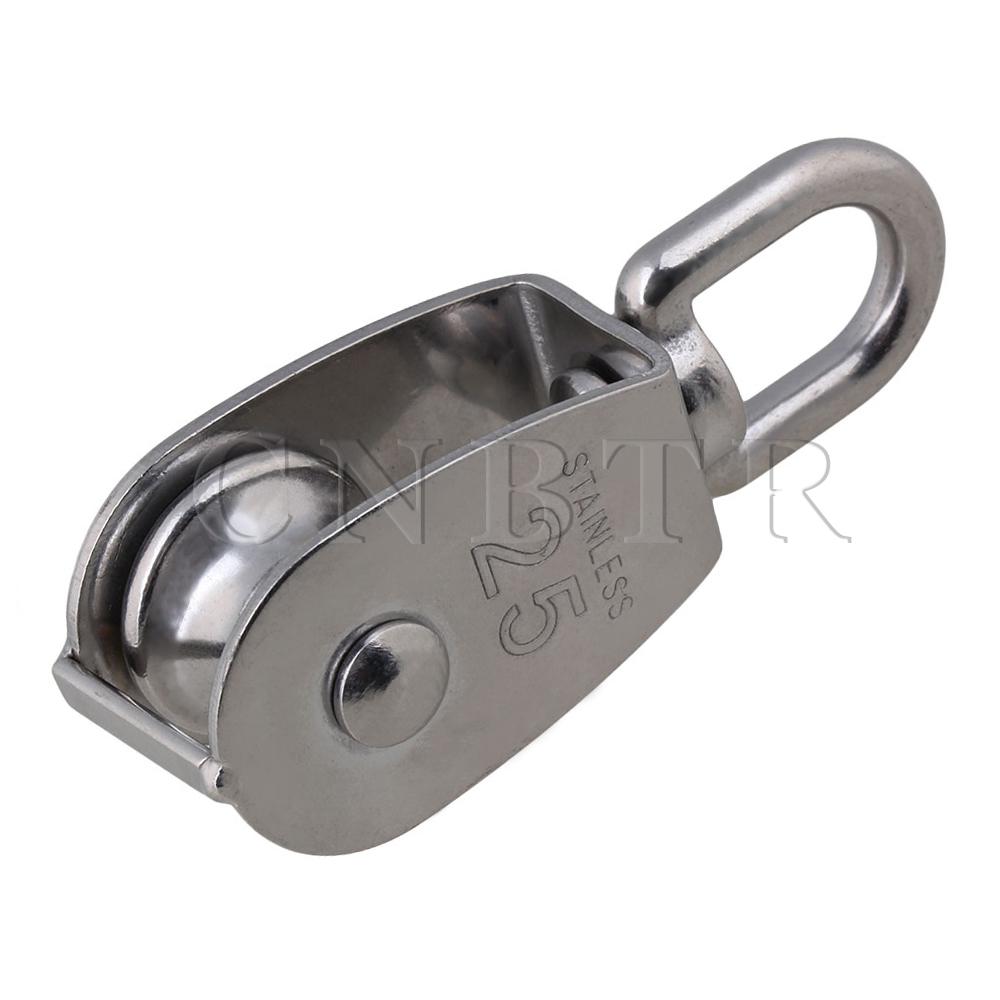 CNBTR Tainless Steel Wire Rope Crane Pulley Block Single Pulley Rigging