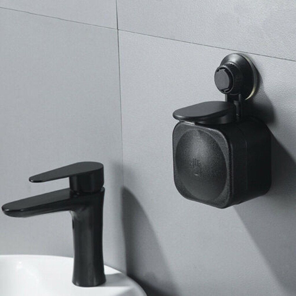 Distributeur de savon mural ventouse étanche ABS boîte à savon étanche pour salle de bain cuisine manuel porte-savon en plastique #