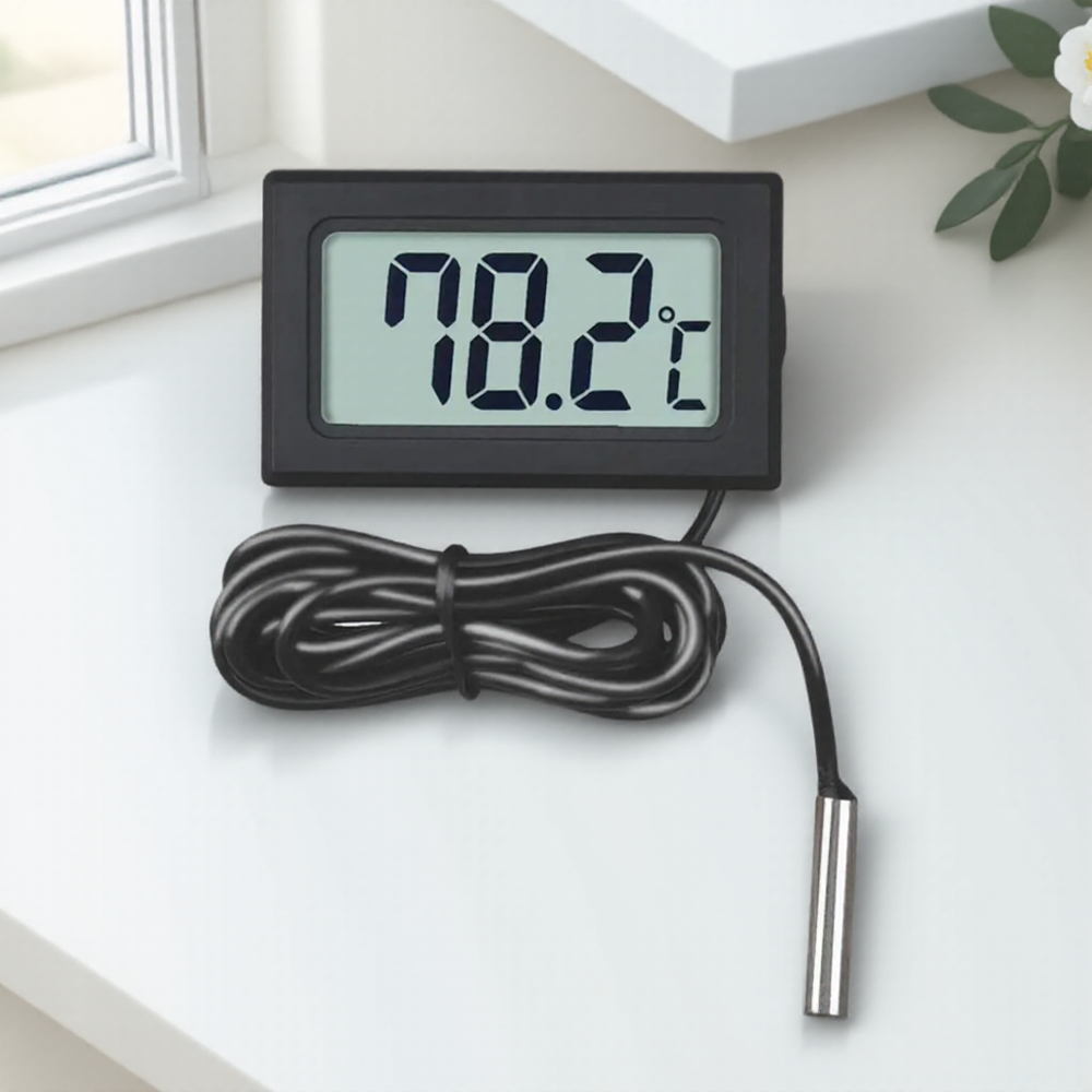 Digital Electronic Thermometer for Refrigerator and Water Temperature Measurement with Probe High Precision Tool