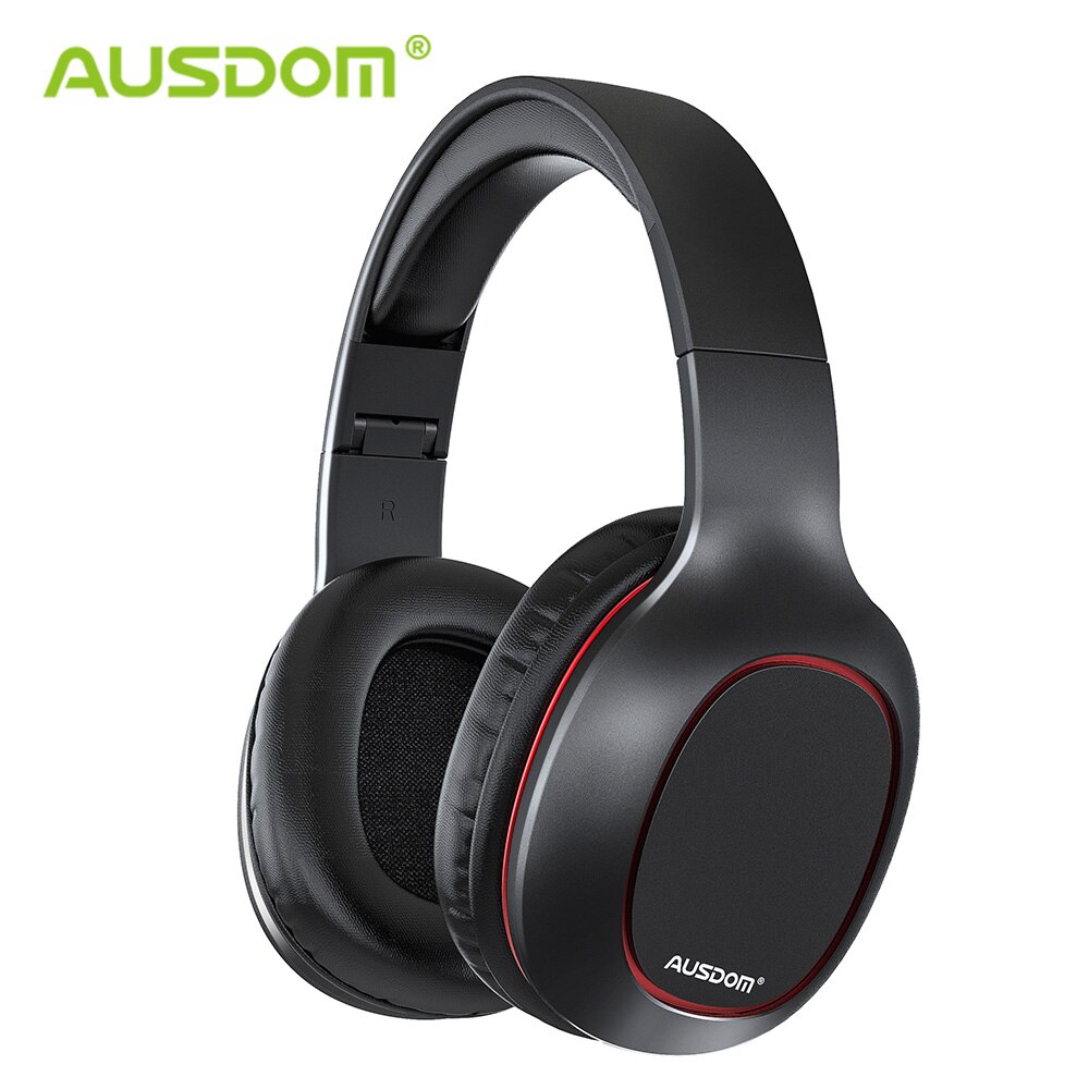 AUSDOM M09 Upgraded Wireless Headphones Bluetooth-compatible 5.0 Headset with TF Card for Music Phone Over-Ear Stereo Headset: Default Title