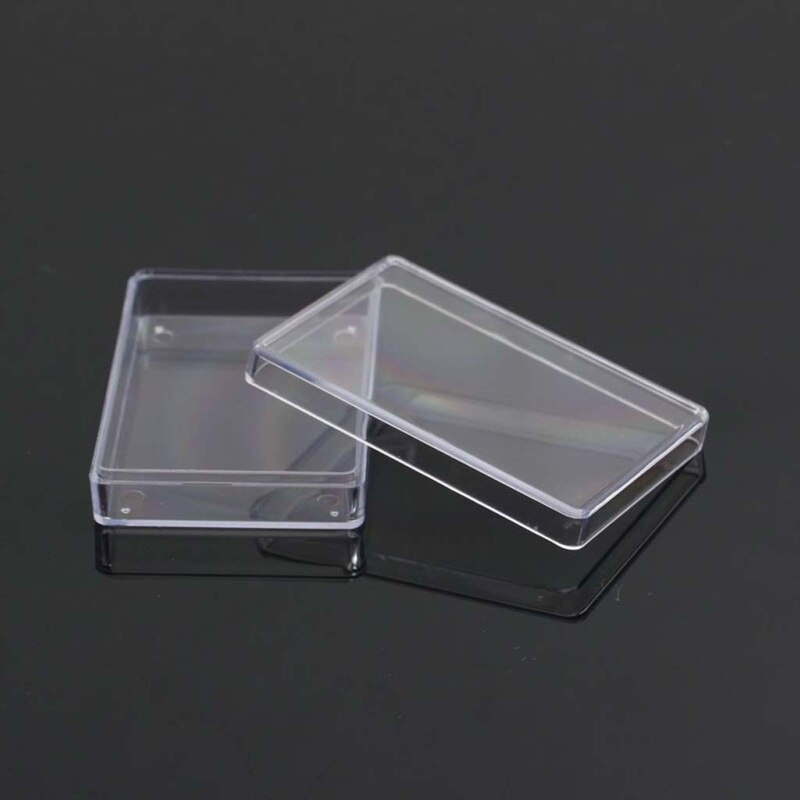 Rechthoekige Transparante Plastic Storage Case Speelkaart Container Voor Club BX0D