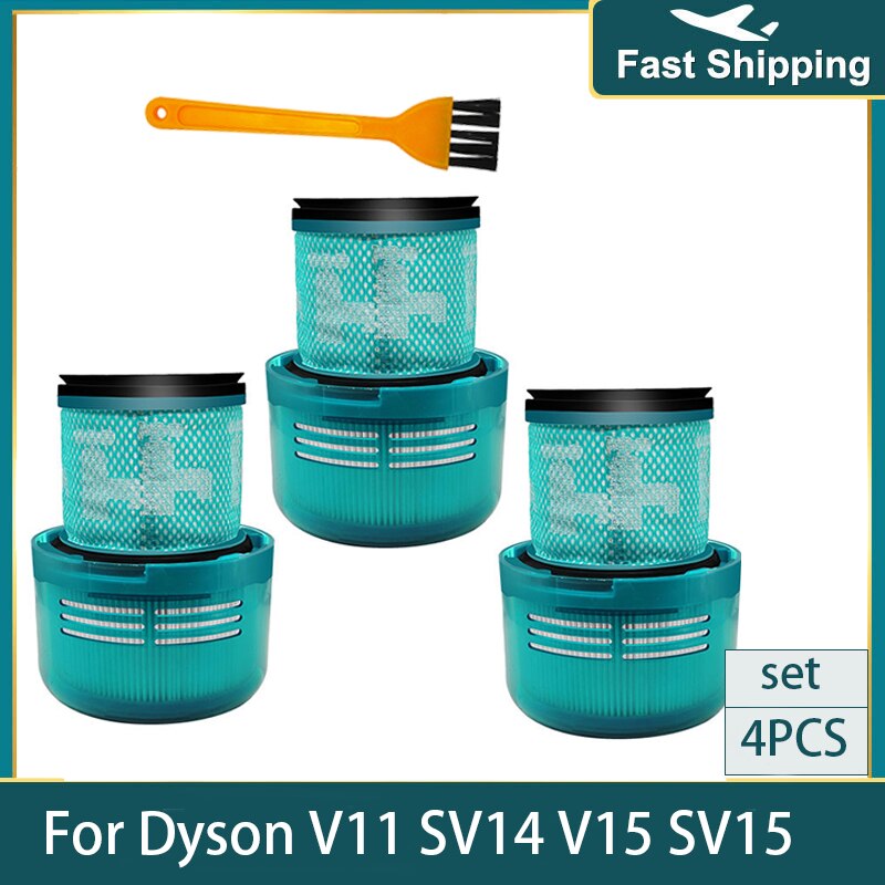 Dyson V11 SV14 V15 SV15 Onderdelen 970013-02 Hepa Filter Vervanging Cycloon Absolute Dier Snoerloze Stofzuiger Accessoires: 3Pcs Green