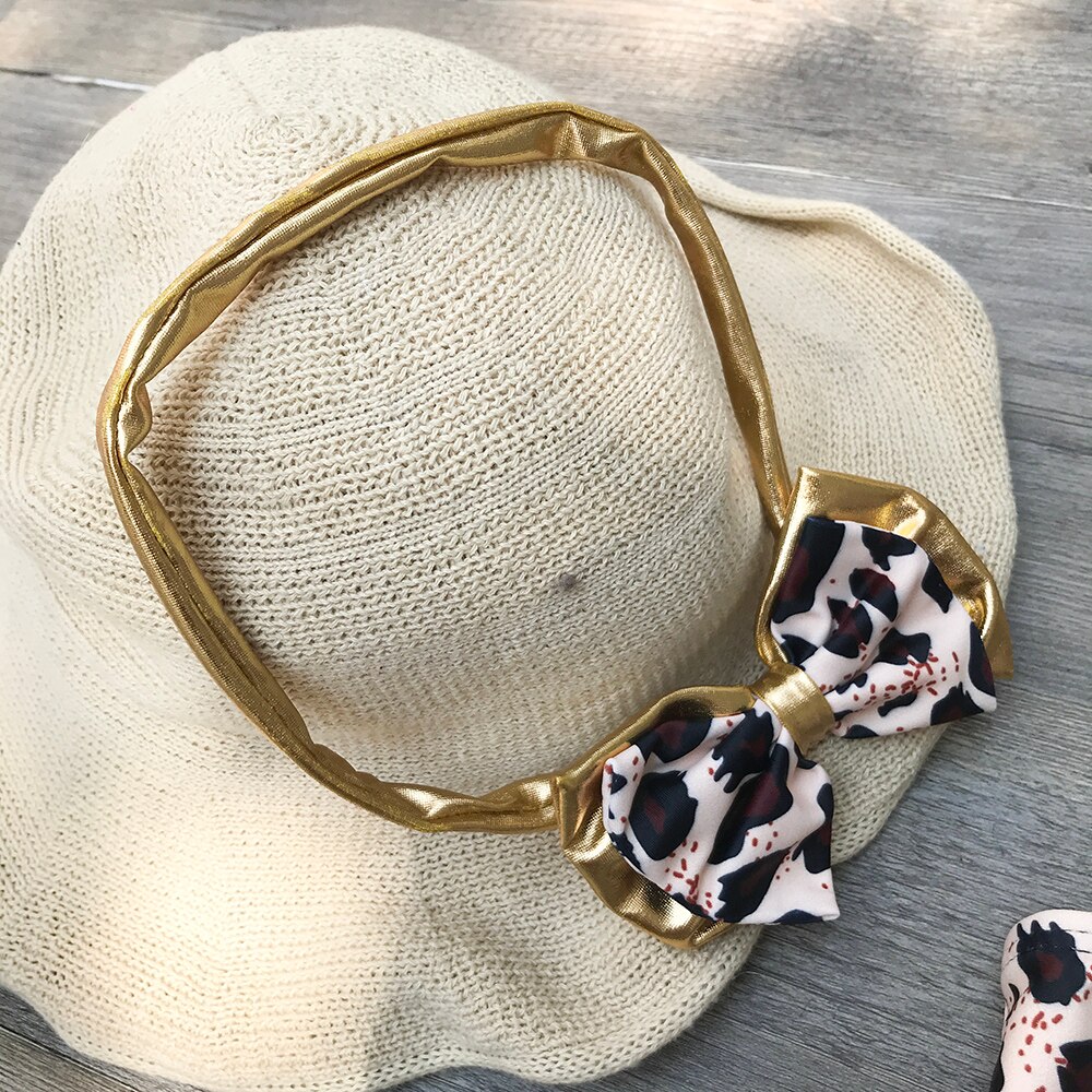 Pige bikini dejlige børn split svømme kostumer baby piger leopard bikini badetøj sommer strand tankini badedragt badedragt