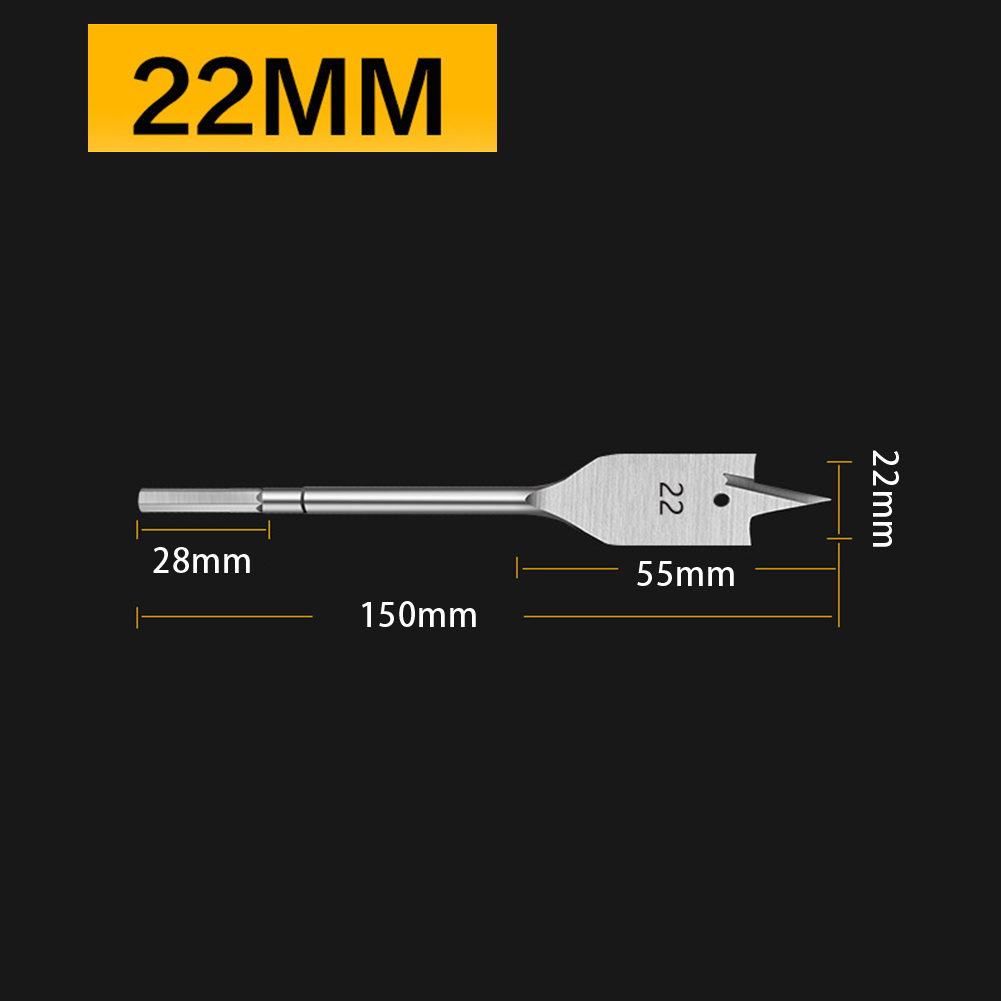 Broca plana para madera, husillo, brocas para carpintería, perforación de madera HCS, herramientas manuales de 20/22/25/28/30/32mm