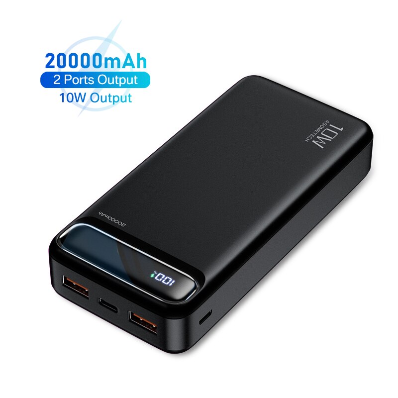 Power Bank, 20000mAh, 10000mAh External Battery for Phone Powerbank, External accumulator, Quick Charge, USB, 22.5W SCP PD 20W: 10W 5V2A / 20000mah