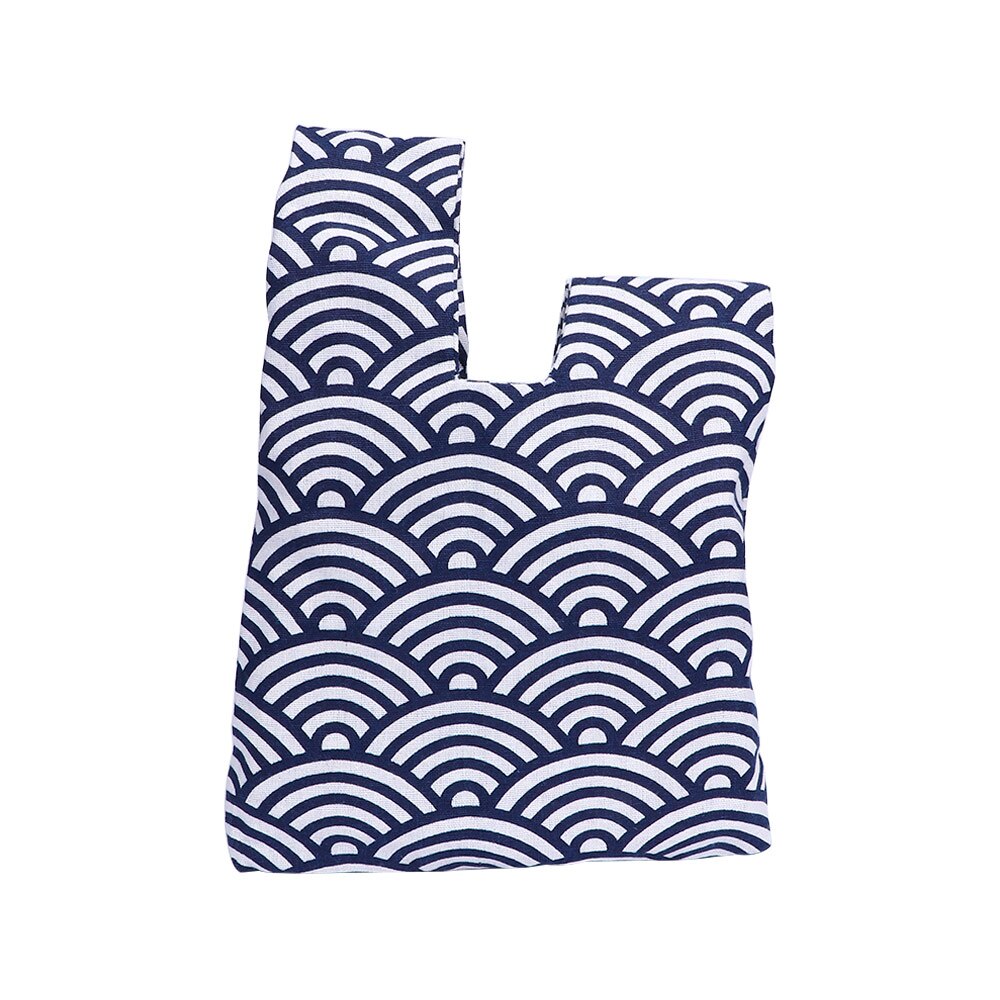 Sac à poignet Style japonais en toile de coton Simple avec nœud, sac à main à grille de fleurs, sac de marche avec clés de téléphone portable, déjeuner