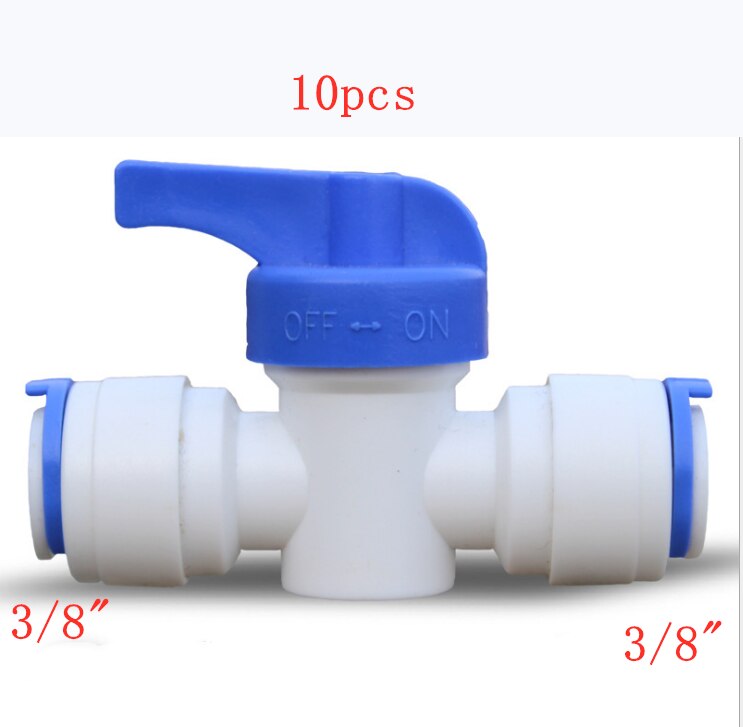 1pc Water Connect 3/8inch Ball Valve Shut off Quick Connect for RO Water Reverse Osmosis System Aquarium Osmosis: 0.375inch