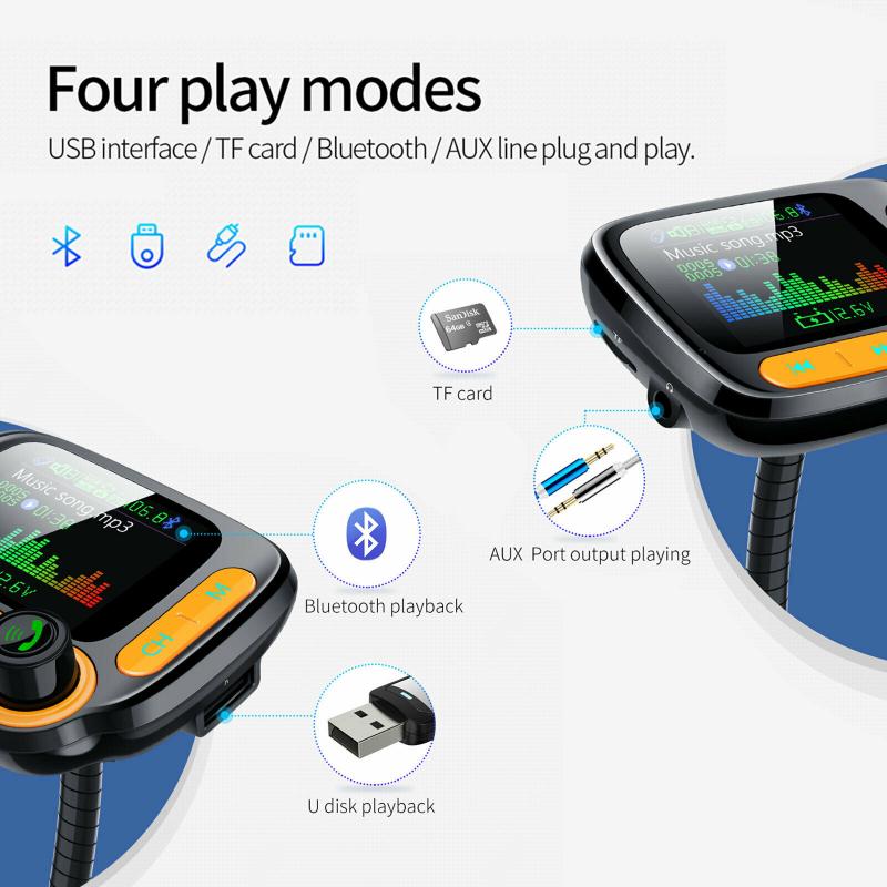 Bluetooth sans fil dans la voiture MP3 FM transmetteur autoradio adaptateur Kit 2 USB chargeur voiture lecteur MP3 voiture Audio voiture accessoires