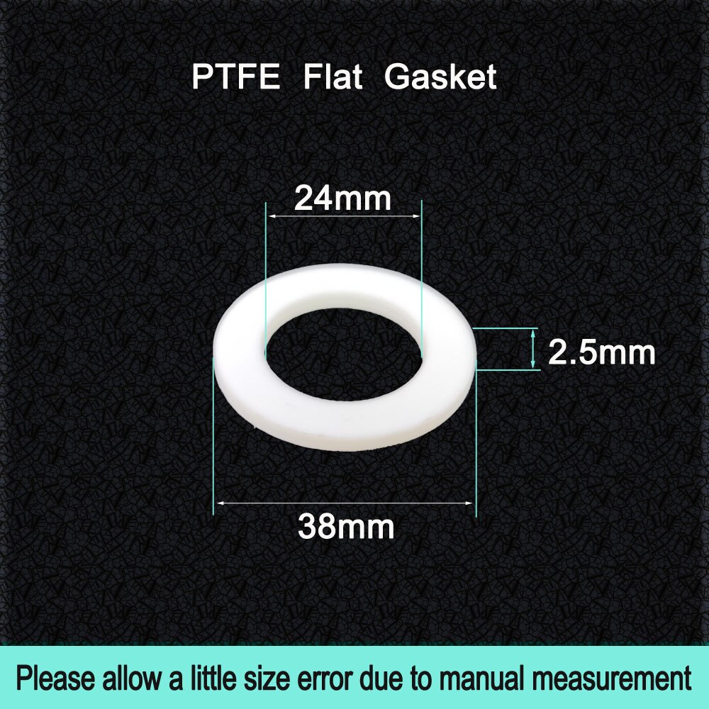 PTFE Flache Dichtung 1/2'' 1'' DN15/20/25/32/40/50/80 PTFE Unterlegscheibe Beständig zu hoch &Ampere; niedrig Temperatur Korrosion Anti-Altern Für Flansch