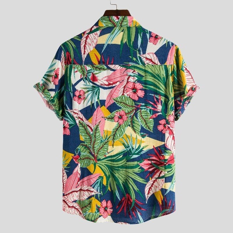 Summer Beach Printed Casual Short Sleeve Hawaiian Shirt Men Clothing Breathable Hawaii Shirts Blouses Chemise Homme