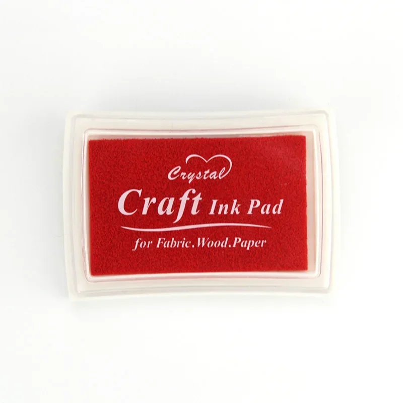 20 Colors Inkpad Rubber Stamp Handmade DIY Craft Oil Based Ink Pad Fabric Wood Paper Colorful Cartoon Finger Print Scrapbooking: green