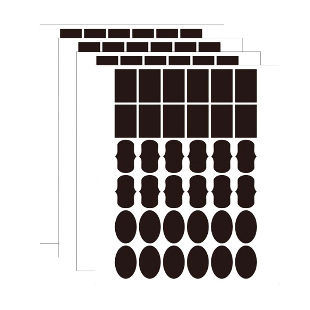 36pcs Multi Purpose Waterproof Chalkboard Labels For Regular Wide Mouth Jar Kitchen Jars Organizer Labels Blackboard Sticker: 4PCS