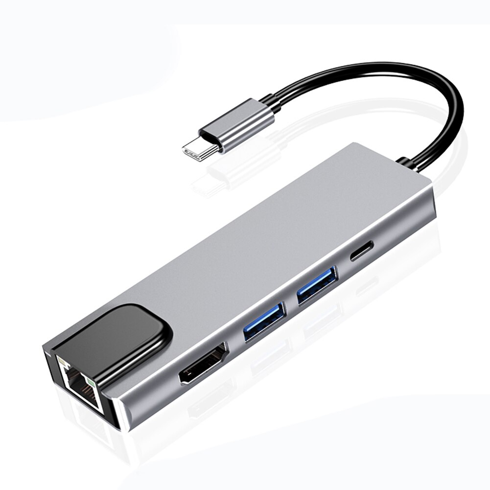 4K Hdmi 1000Mbps RJ45 Adapter Dock Usb C Hub Usb Type C Naar Multi Usb 3.0 Usb Type C Dock Station Hdmi Voor Laptop