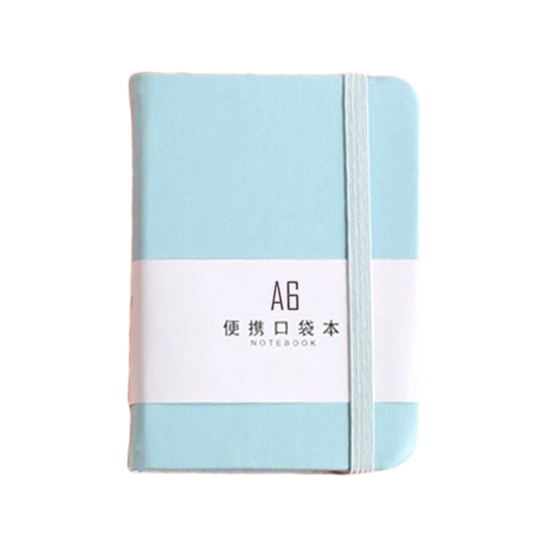 Bloc-notes A7 A6 avec courroie à ressort, Mini poche en cuir PU, pour ordinateur Portable de voyage, directe