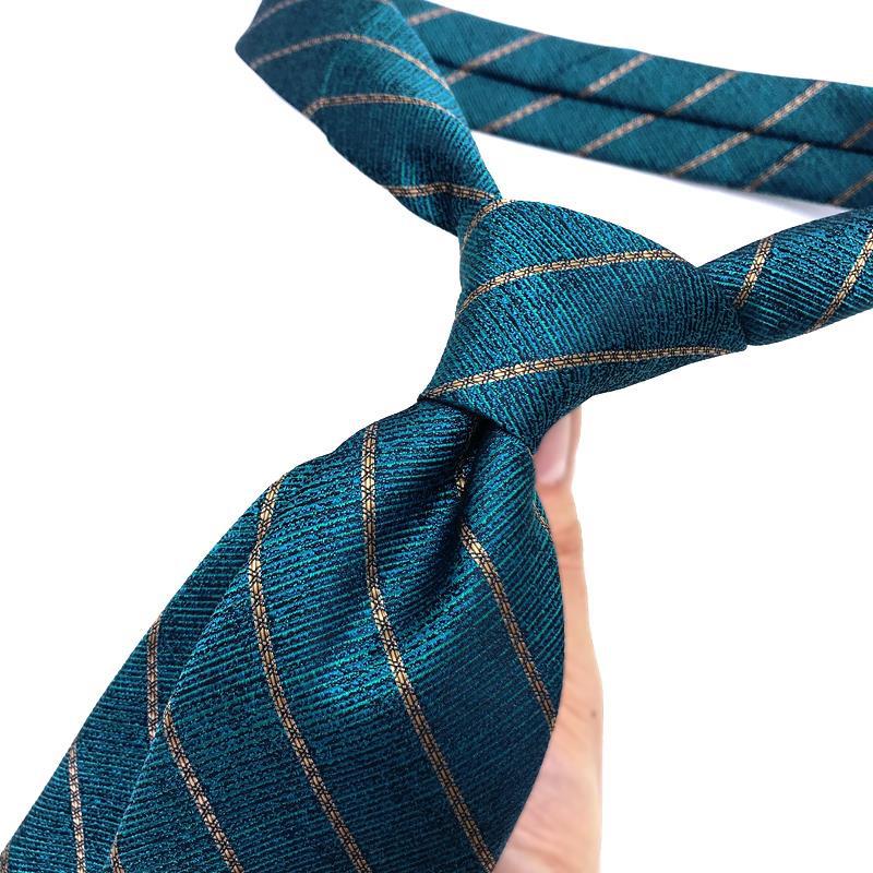 Corbata de lujo de 8CM para hombre, corbatas a cuadros a rayas de Color verde para hombre, corbata tejida Jacquard, accesorios formales para de negocios