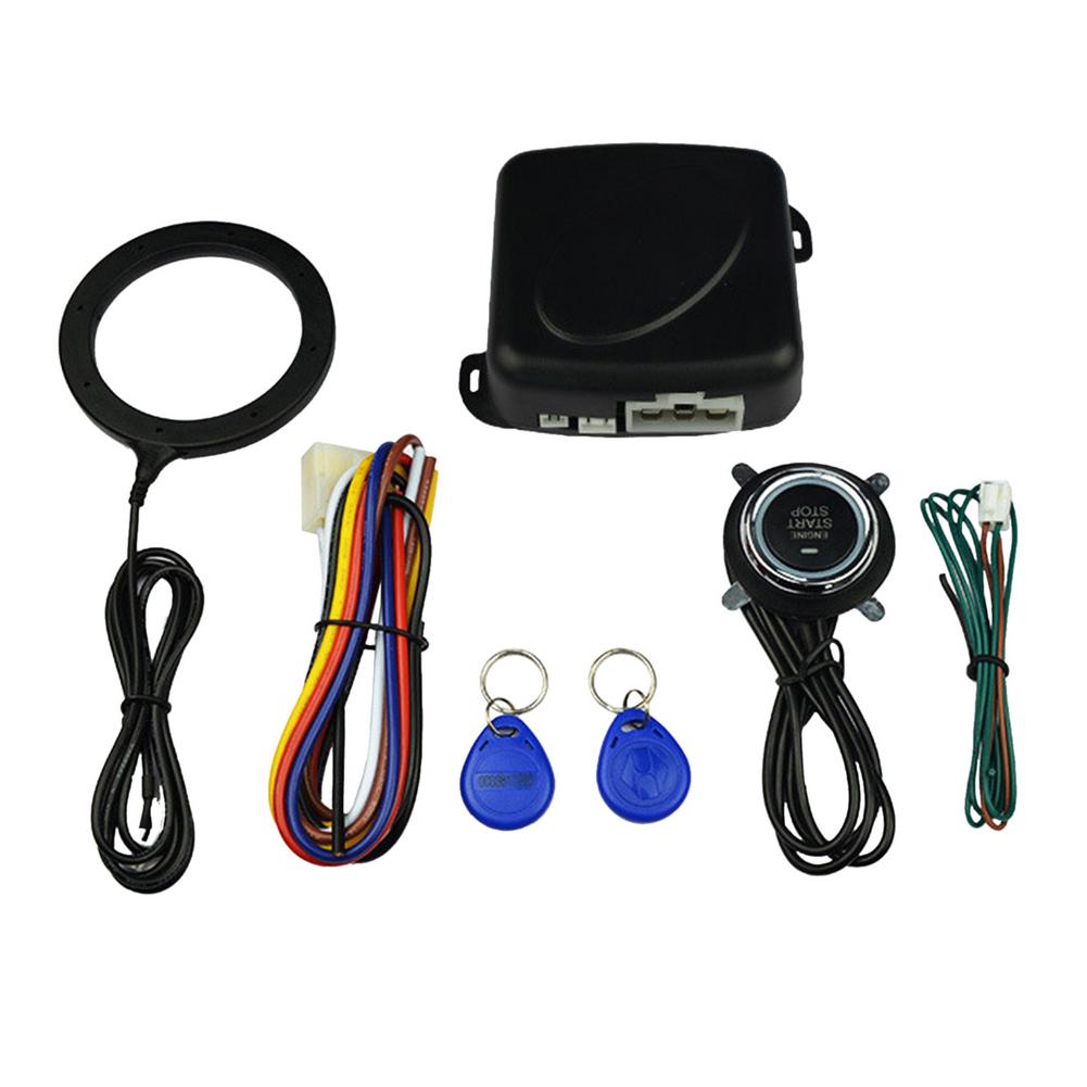 DC 12V Car Keyless Entry System Engine Start Alarm System Push One-button Start System Theft Protection Smart System