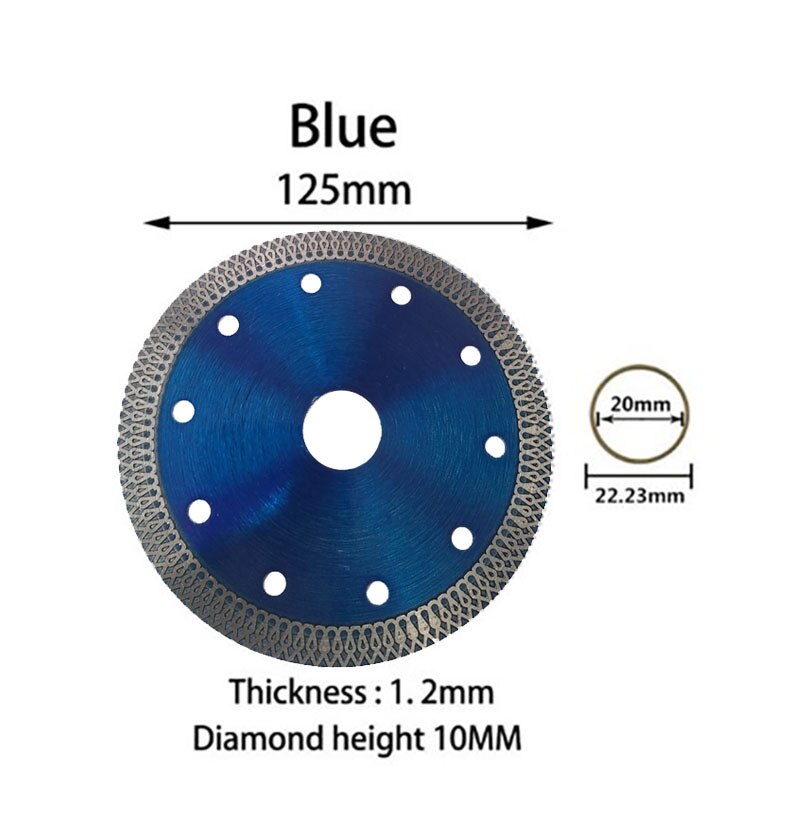 105 MM/115 MM/125 MM Turbo Diamant Zaagblad Graniet Marmer Doorslijpschijf Porseleinen Tegel Keramische 3 Size Haakse Slijper: WHITE
