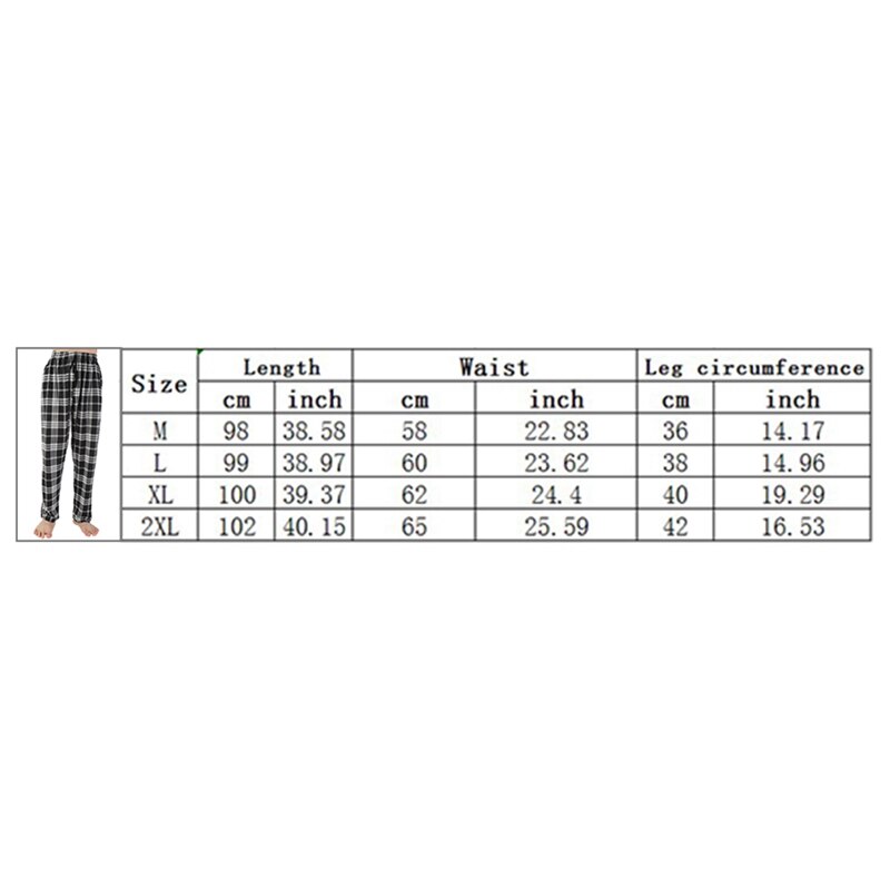 Pantalon de pyjama à carreaux en coton pour hommes et femmes, bas de nuit, unisexe, décontracté, grande taille
