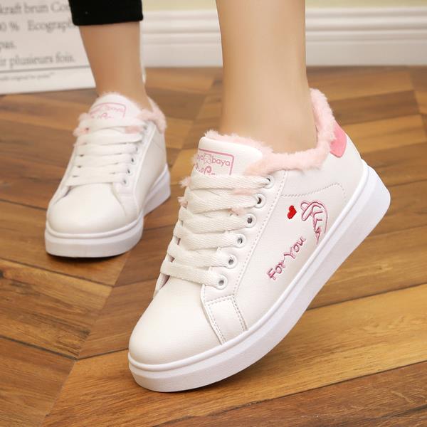 Winter Schoenen Vrouwen Wig Mand Alle-Match Ronde Neus Ondiepe Mond Vrouwelijke Schoenen Casual Sneaker Sport Jurk Effen stof: 1 / 40