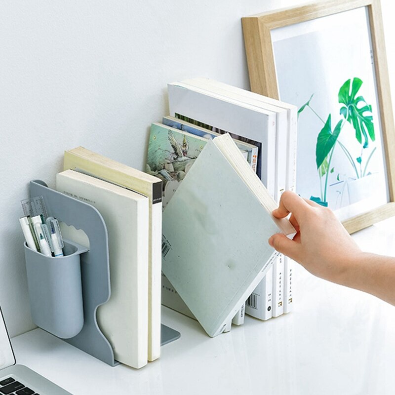 Verstelbare Boek Houder Boekensteunen Met Pen Houder Studenten Bureau Tijdschrift Bestand Houder Organizer Office Boek Stand Rack