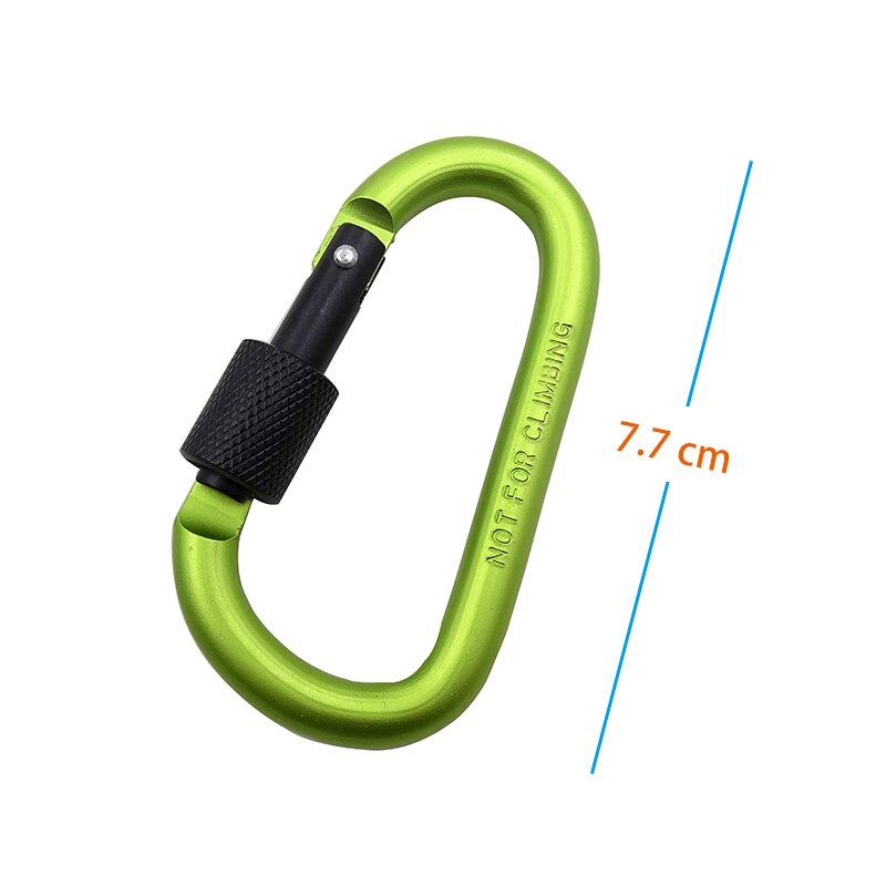 Karabijnhaak clip aluminium karabijnhaak multitool survival klimmen karabijnhaak sleutelhanger sleutel d-vorm schroefslot fleshaak hangend