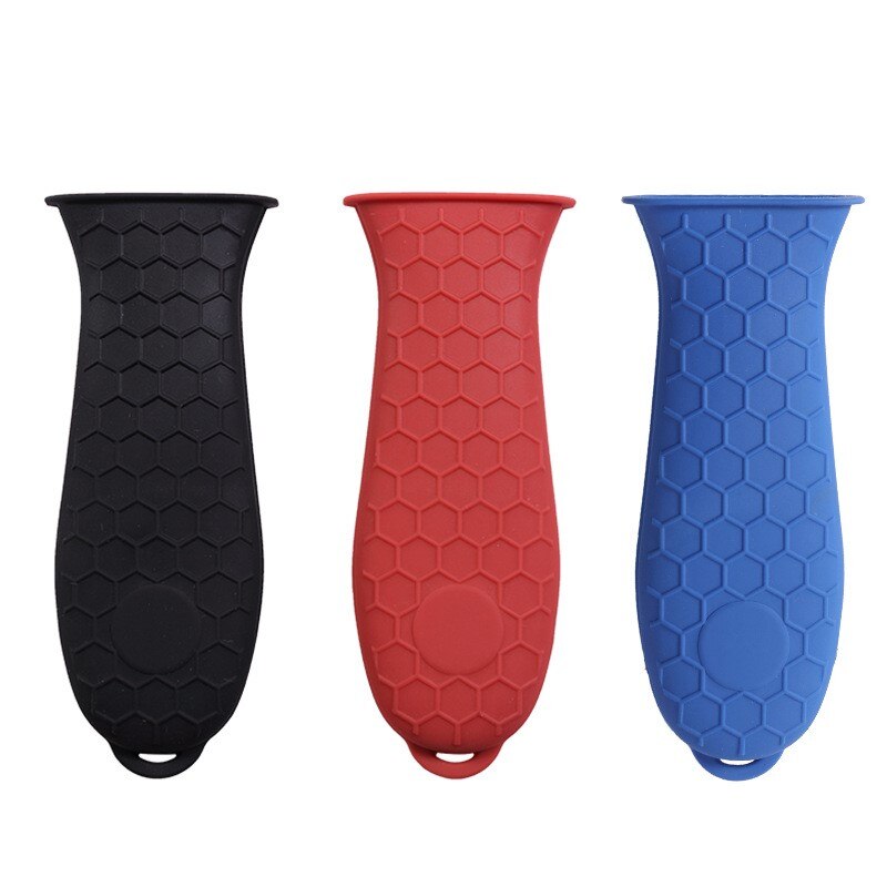 Silicone pot poignée couverture nid d'abeille pot poignée couverture poignée couverture anti-échaudage anti-dérapant pot oreille pince pot oreille couverture