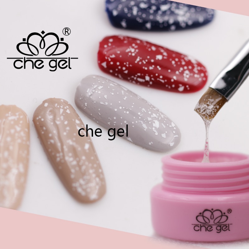 Beauty xmas 3g che glitter snöflinga klar färg gel blötläggning led uv nagellack manikyr gel gör själv salong tips