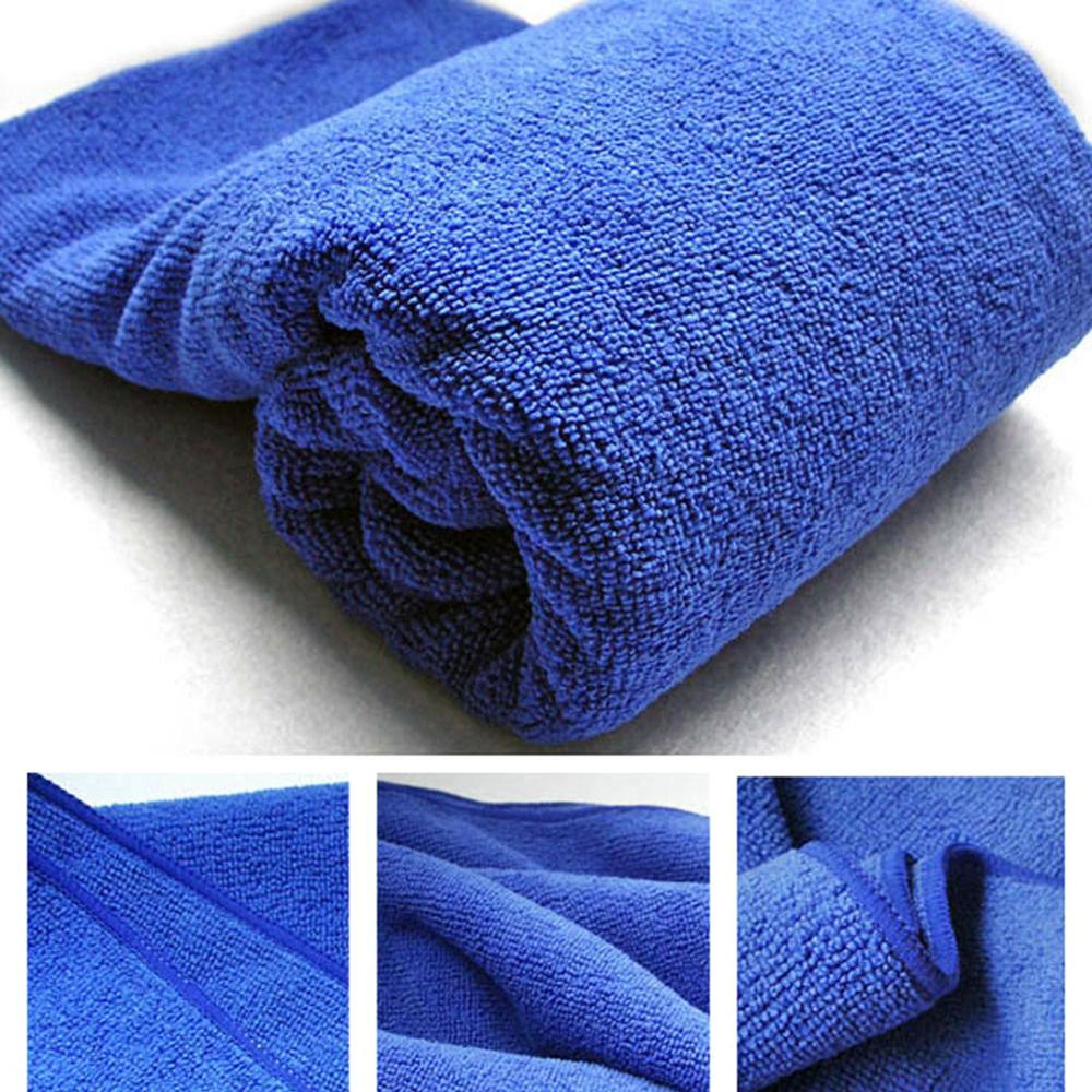 Blå stor mikrofiber rengøring auto bil detaljer bløde klude vask håndklæde støvsuger værktøj hurtigt