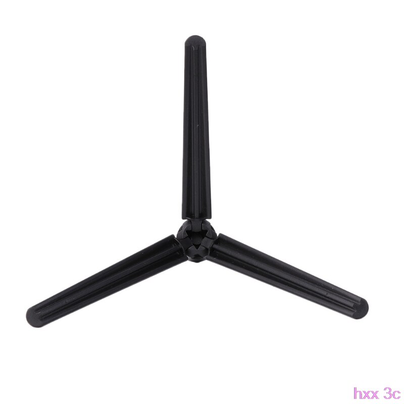 Universal Black Plastic Tripod Cell Phone Camera Rotation Desktop Base Support