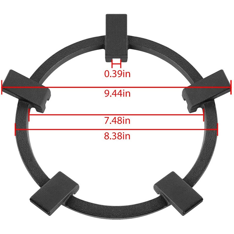Wok Ring for Gas Stove, 5 Claw Non-Slip Black Wok Burner Stand Cast Iron Stove Accessories, Kitchen Wok Support Ring
