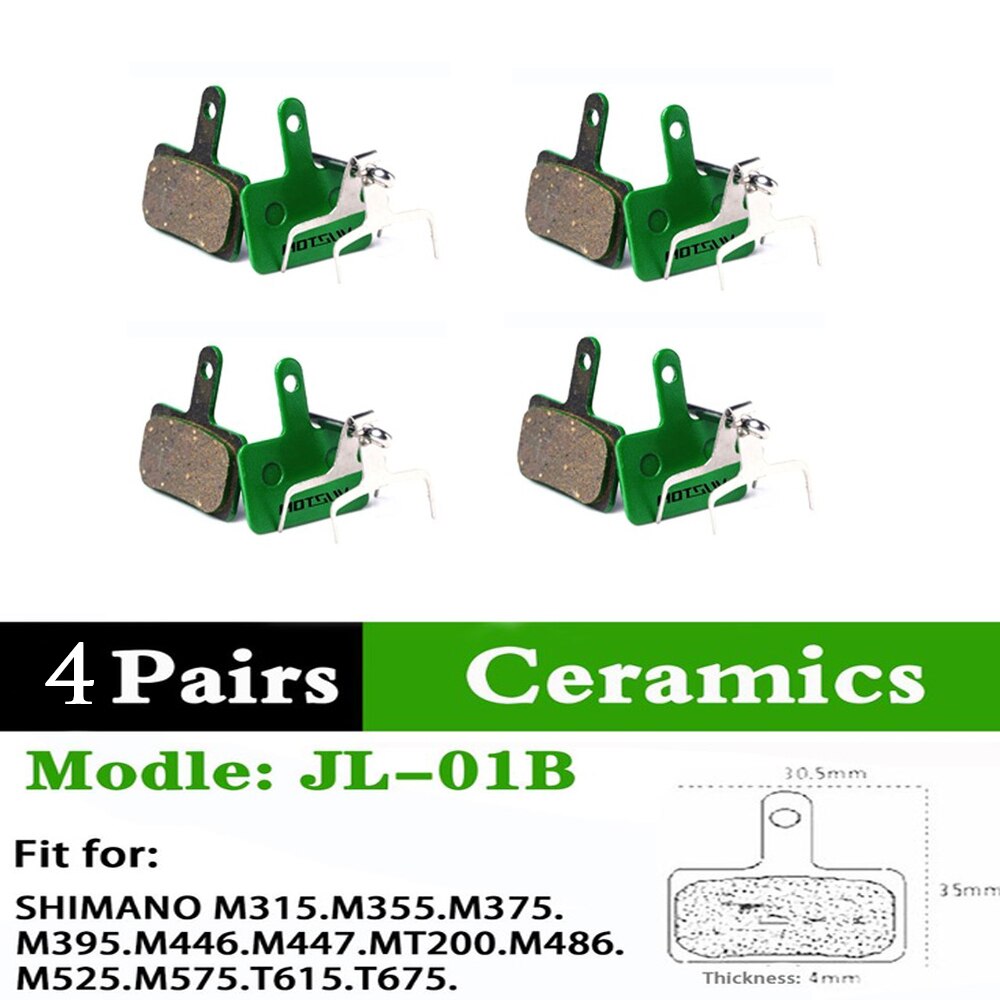 2 Paare Keramik Fahrrad Bremsbeläge MTB fahrrad 2Stck bremsbelag für S Shimano Sram eifrig M315 M355 M365 m395 M445 M447 MT200 M525 M375: 01B 4 Paare Keramik
