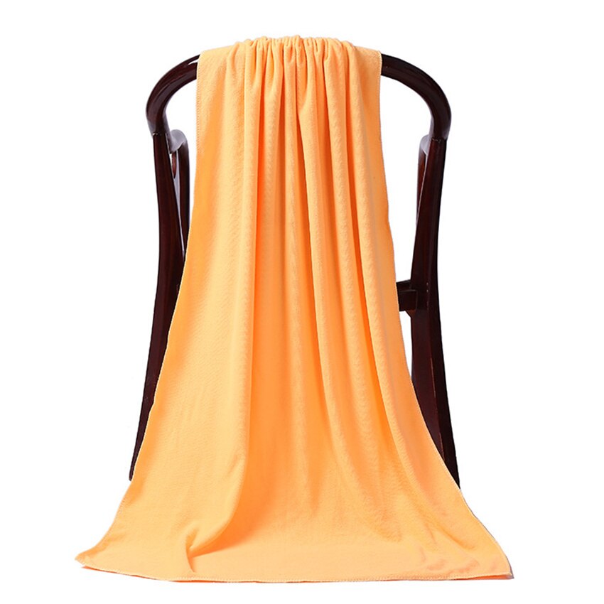 80*180 cm Microfiber Vlakte Handdoek Sneldrogende Strand Handdoeken Lente/Herfst Zwemmen Spa Thuis en beauty bed handdoeken: Geel