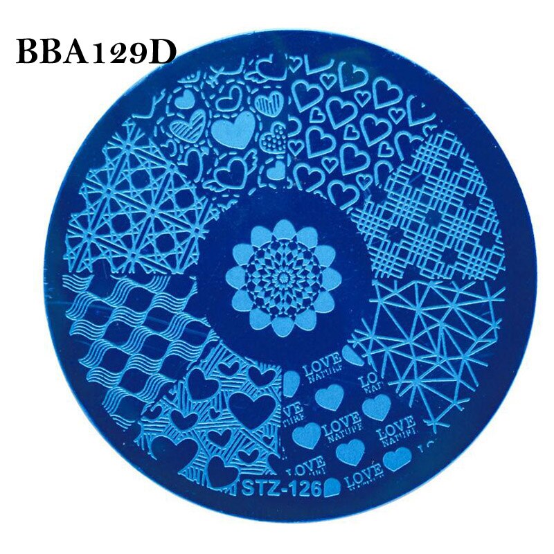 AddFavor Nail Stamping Template DIY Nail Polish Stamper Tool Stainless Steel Manicure Stamping Plate Gel Art Print Stamp Kits: BBA129D