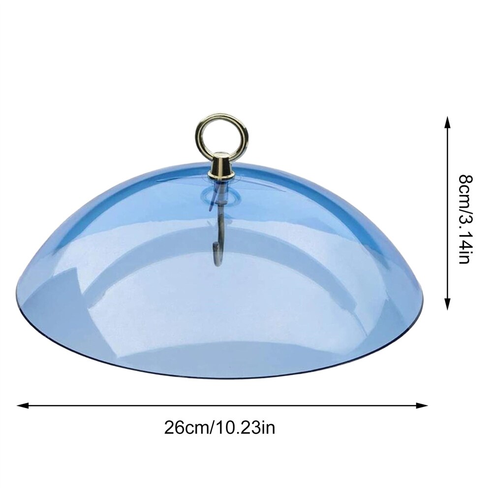 Protective Dome Rain Cover for Outdoor Hanging Bird Feeder Hummingbird Feeders Snow Baffle Sun Protect Shield Garden Supplies: Blue