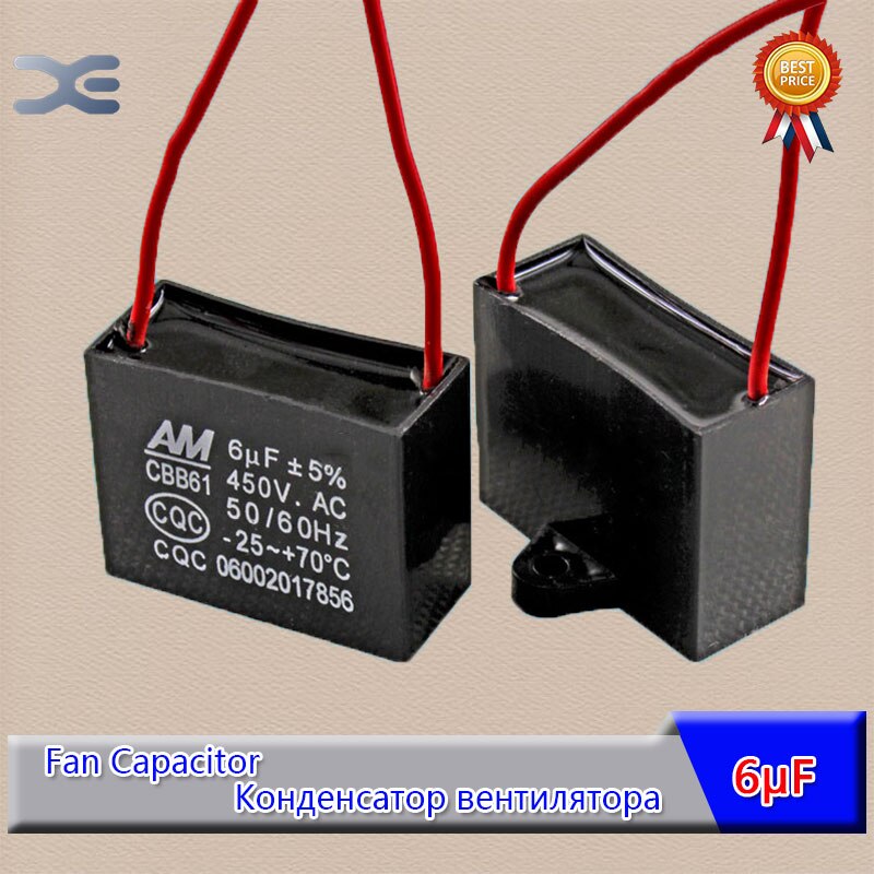 12 Models Fan Motor CBB61 1UF 1.2UF 1.5UF 1.8UF 2UF 2.5UF 3UF 4UF 5UF 6UF 8UF 10UF Capacitor 450V Original Part
