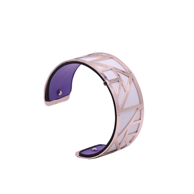 Pulsera de cuero de Argent para mujer, brazalete de Color oro rosa, pulseras intercambiables de Egipto: WZ0042