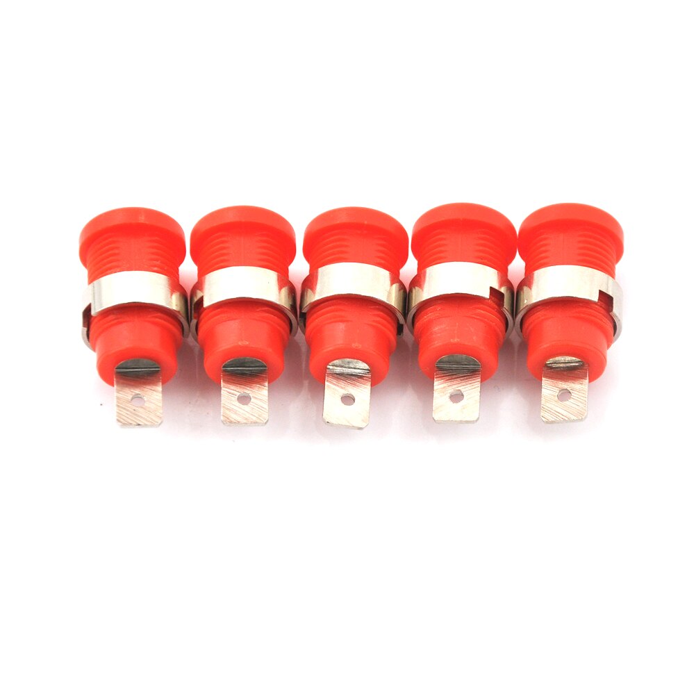 10Pcs Brass 4mm Banana Female Jack Chassis Panel Mount Socket Connector for Non-Shrouded Banana Plugs
