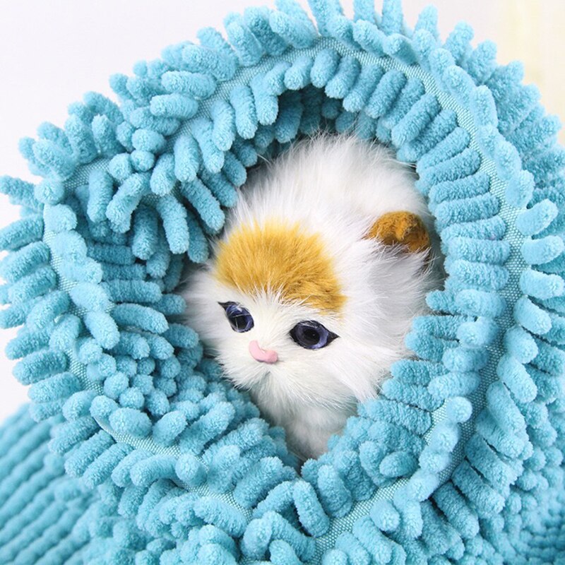 idYllife Pet Towels for Cats Dog Puppy Shower Baby Bathing Cleaning Soft Absorbent Drying Blanket Warm Mat Pet Grooming