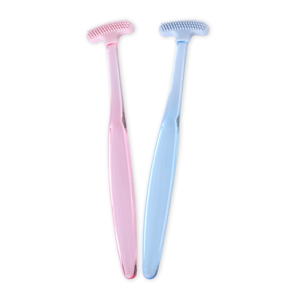 Raspador de lengua de silicona Oral lengua cepillo limpiador aliento fresco limpieza de la lengua cepillo de dientes higiene Oral herramientas de cuidado de salud