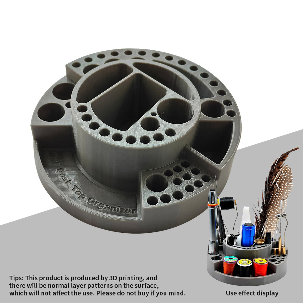 Fly Fishing Tying Tools Storage Case Caddy Fishing Tools Organizer Fly Tying Tool Station Fly Tying Tool Holder Tray Storage