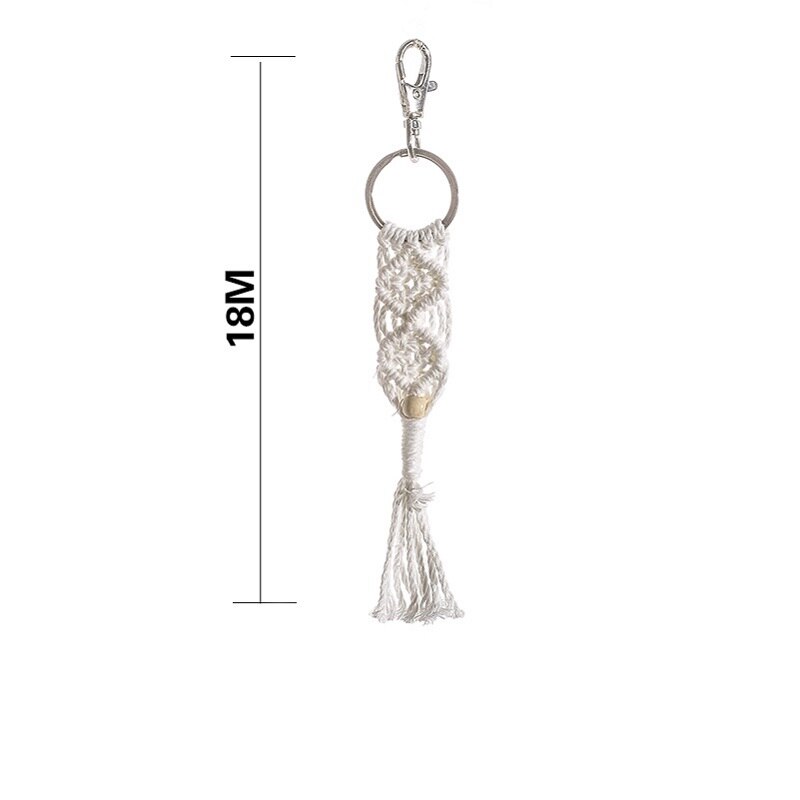 Nordisk levande uggla vägghängande gobeläng utsökt macrame mandala djur gobelänger för bondgård hotell vardagsrum dekoration: Nyckelring