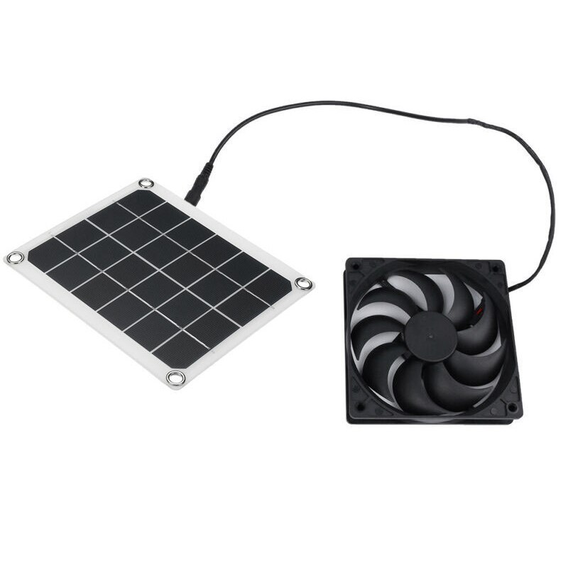 Bassulouda 20 W 12 V Zonnepaneel Uitlaatventilator Luchtafzuigkap Ventilator Zonnepaneel Aangedreven Ventilator voor Hond Huis Bassulouda 20 W 12 V Zonnepaneel Uitlaatventilator Luchtafzuigkap Ventilator Zonnepaneel Aangedreven Ventilator voor Hond Huis